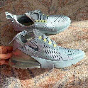 Nike Air Max 270 Gray with Yellow Accents